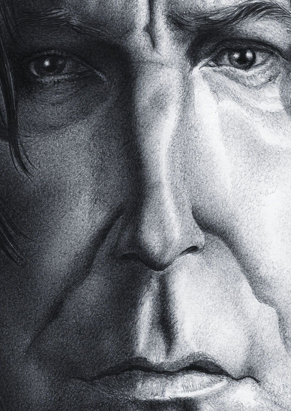 Kugelschreiber-Zeichnung vPortrait on Alan Rickman als Severus Snape/ballpen drawing of Alan Rickman as Severus Snape