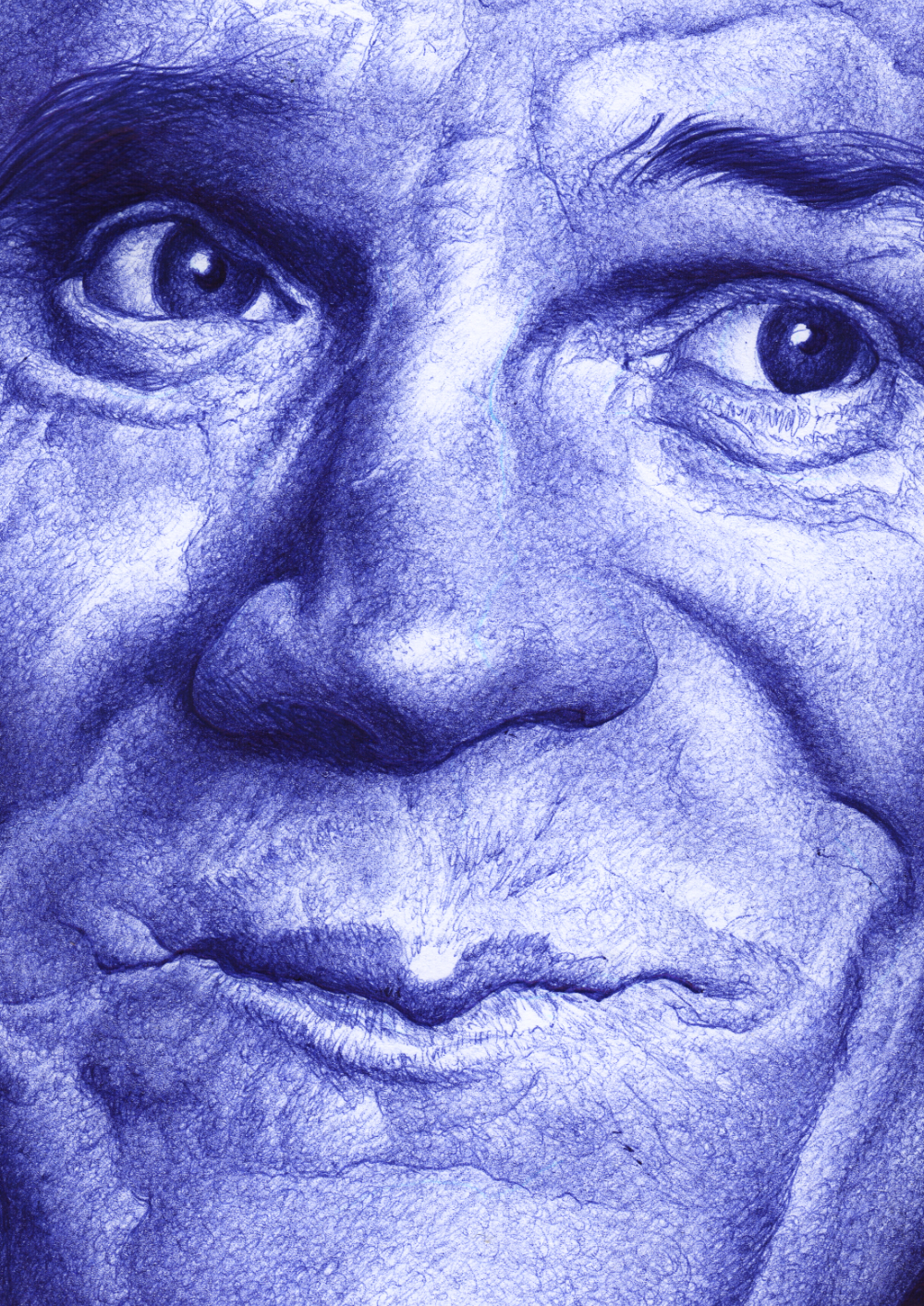 Kugelschreiber-Zeichnung Portrait von Chet Baker/ballpen drawing of Chet Baker