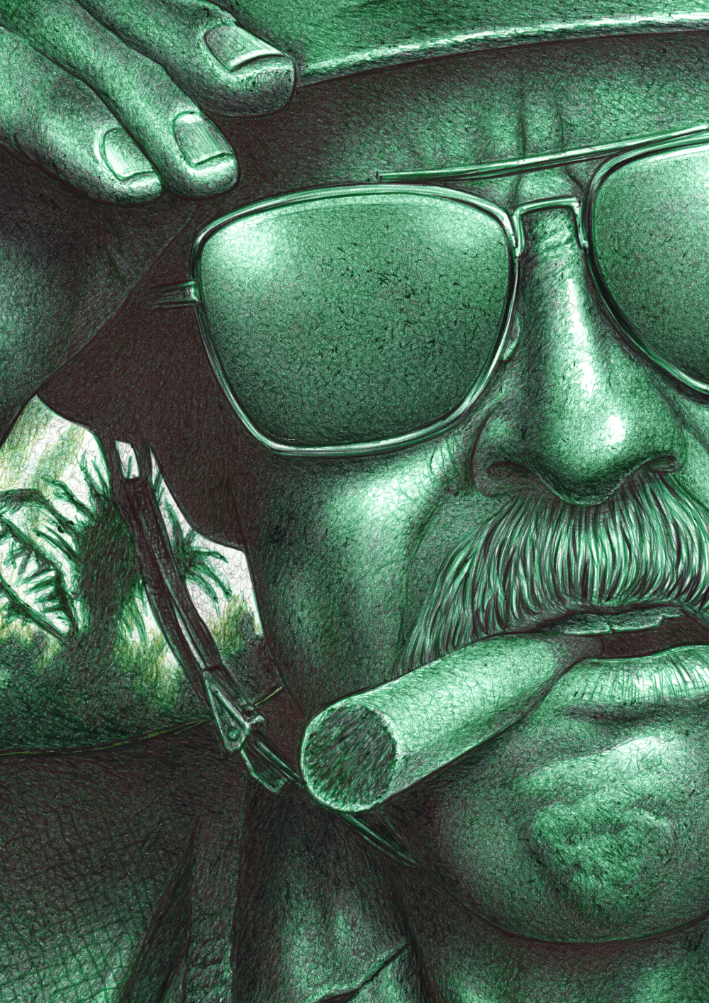 Kugelschreiber-Zeichnung Portrait eines Spielzeugsoldaten "Si vis pacem …" | ballpoint pen drawing portrait of a toy soldier "Si vis pacem…"