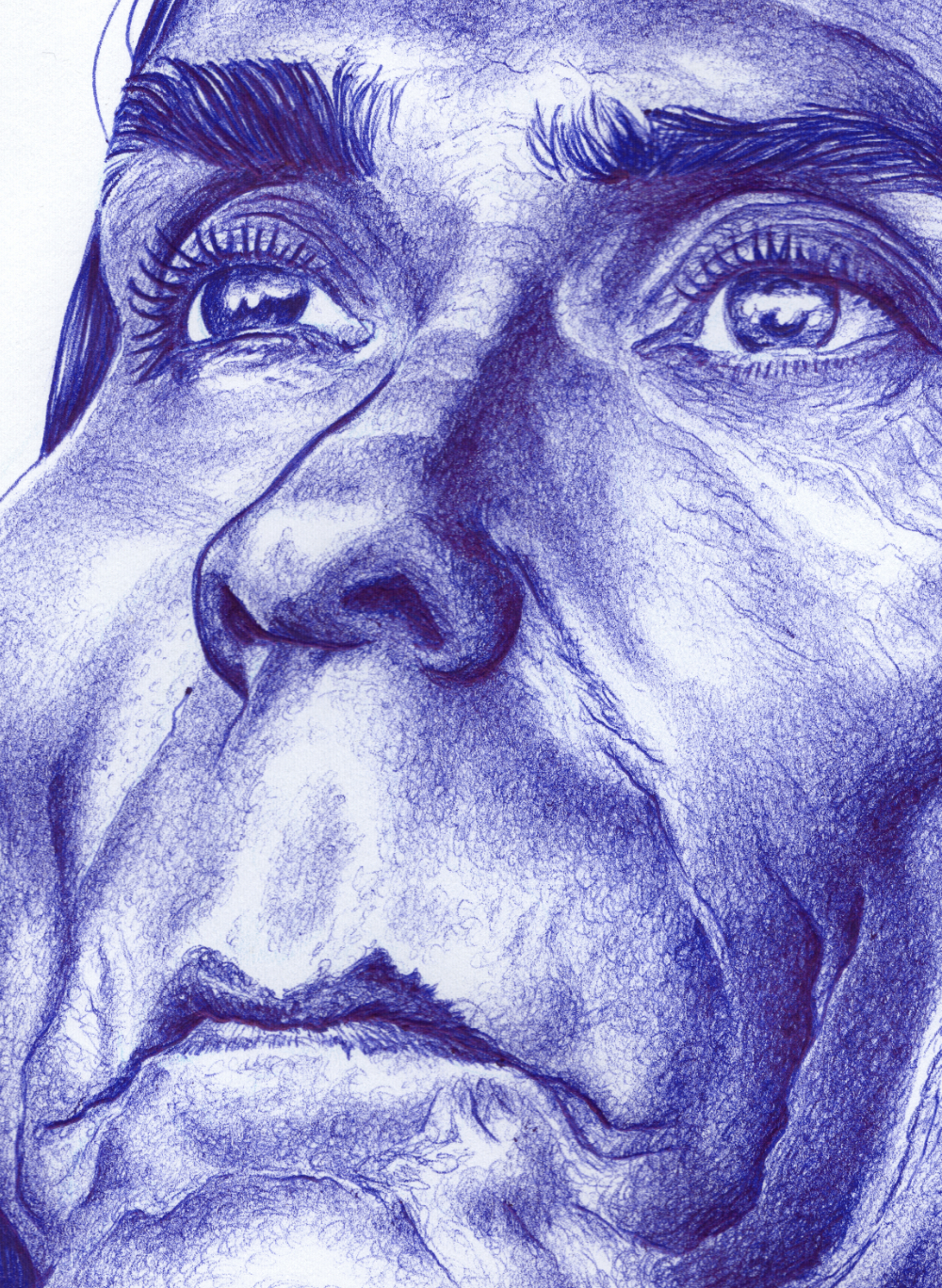 Kugelschreiber-Zeichnung Portrait von Zahn Tokiya-ku McClarnon/ballpen drawing of Zahn Tokiya-ku McClarnon