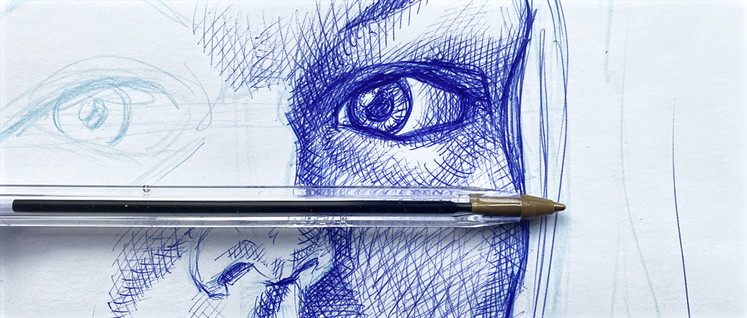 Kugelschreiber-Skizze Fido | ballpen sketch Fido