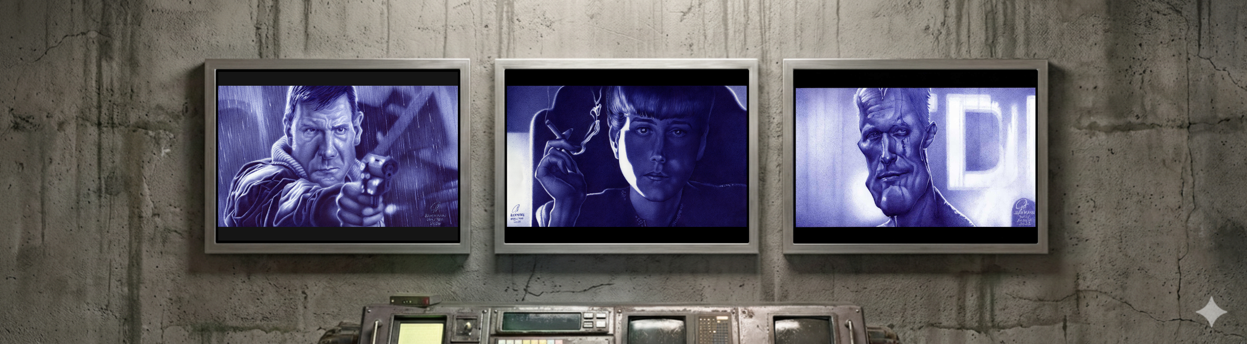 Pit Hammann's hand drawn ballpoint pen portraits: My homage to Balderunner.