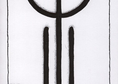 Zeichen mit Kuli, Tintenroller + Brush Pen: 2024 08 | Komposition 010