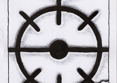 Zeichen mit Kuli, Tintenroller + Brush Pen: 2024 08 | Komposition 011