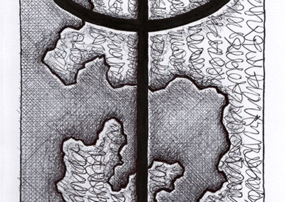 Zeichen mit Kuli, Tintenroller + Brush Pen: 2024 08 | Komposition 013