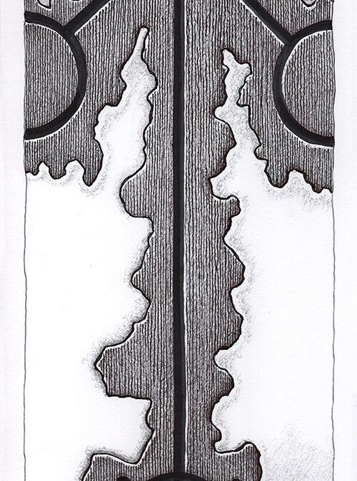 Zeichen mit Kuli, Tintenroller, Filzer: 2024 09 | Komposition 025