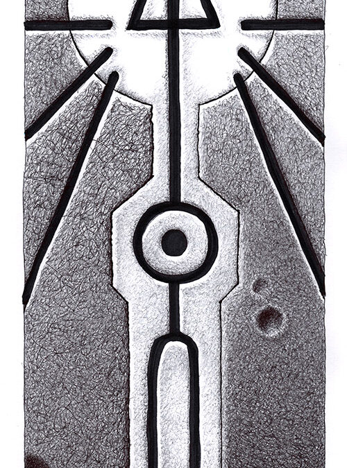 Zeichen mit Kuli, Tintenroller, Filzer: 2024 09 | Komposition 026