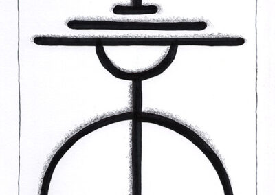 Zeichen mit Kuli, Filzer: 2024 09 | Komposition 028