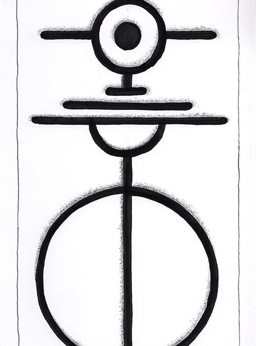 Zeichen mit Kuli, Filzer: 2024 09 | Komposition 028