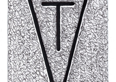 Zeichen mit Kuli, Filzer: 2024 09 | Komposition 030