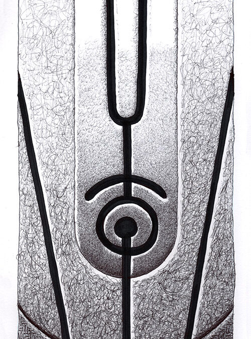 Zeichen mit Kuli, Filzer: 2024 09 | Komposition 031