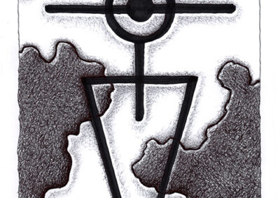 Zeichen mit Kuli, Filzer: 2024 09 | Komposition 032