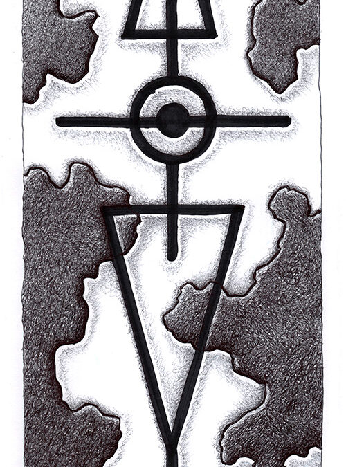 Zeichen mit Kuli, Filzer: 2024 09 | Komposition 032