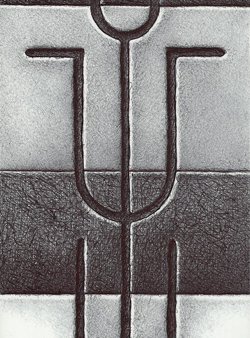 Zeichen mit Kugelschreiber: 2024 07 | Komposition 003