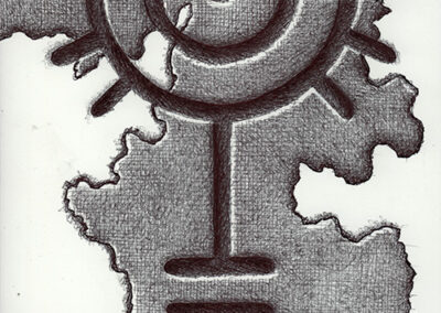 Zeichen mit Kugelschreiber: 2024 07 | Komposition 006