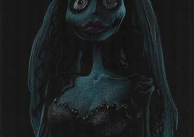 Buntstift-Zeichnung/coloured pencil drawing Portrait von Emiliy (TimBurton's "The Corpse Bride")