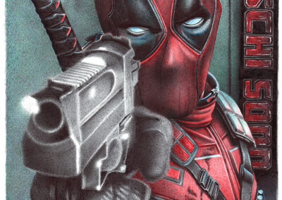 Kugelschreiber-Zeichnung Portrait Deadpool | ballpen drawing Deadpool