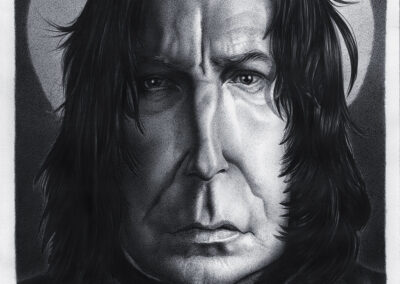 Kugelschreiber-Zeichnung Portrait von Alan Rickman als Severus Snape/ballpen drawing of Alan Rickman as Severus Snape