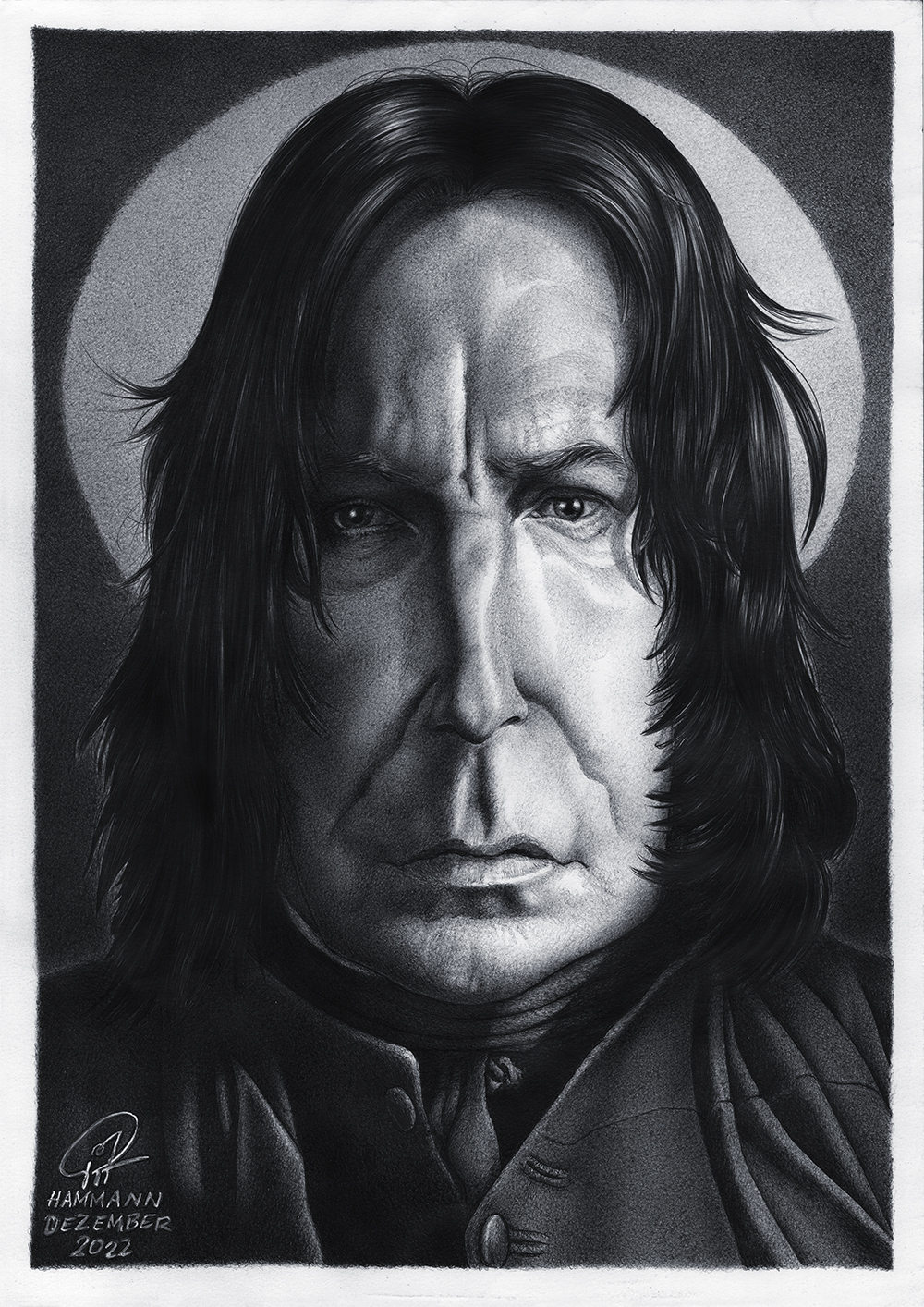 Kugelschreiber-Zeichnung von Alan Rickman als Severus Snape/ballpen drawing of Alan Rickman as Severus Snape