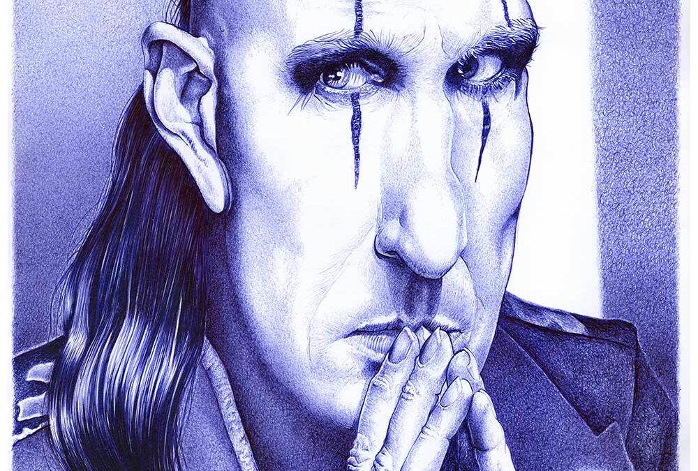 Kugelschreiber-Zeichnung Portrait von Asp/ballpen drawing of Asp