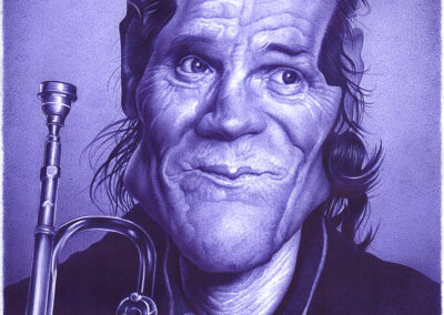 Kugelschreiber-Zeichnung Portrait von Chet Baker/ballpen drawing of Chet Baker