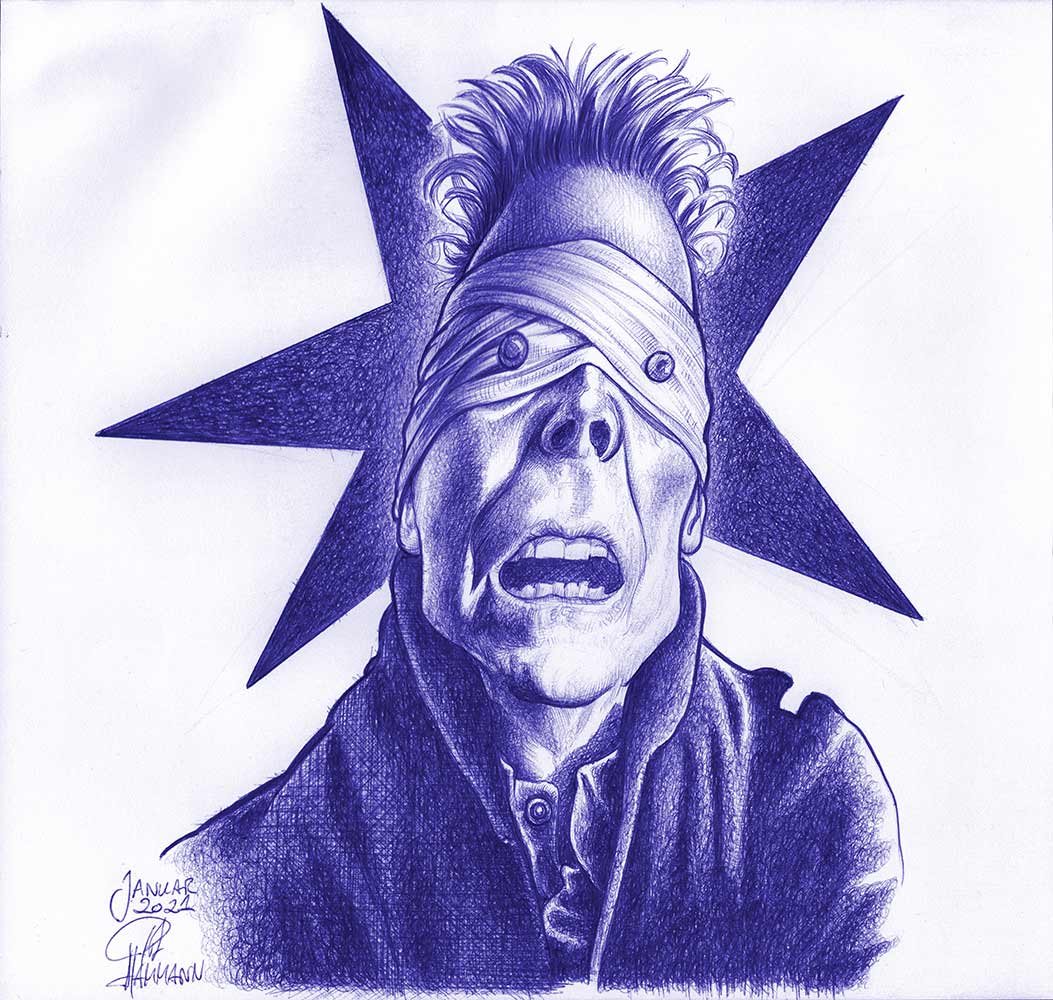 David Bowie, Blackstar | Kugelschreiber-Zeichnung | ballpen drawing