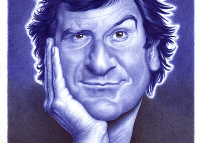 Kugelschreiber-Zeichnung Portrait Douglas Adams | ballpen drawing Douglas Adams
