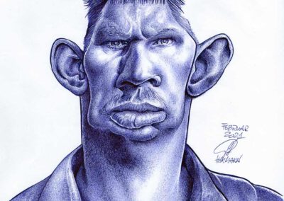 Kugelschreiber-Zeichnung Portrait nach Roger Balls Foto „Dresie and Casie, Twins, Western Transvaal, 1993"/ballpen drawing after Roger Ball's photo „Dresie and Casie, Twins, Western Transvaal, 1993"