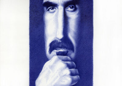 Kugelschreiber-Zeichnung Portrait von Frank Zappa | ballpen drawing of Frank Zappa "It Even Ain't"
