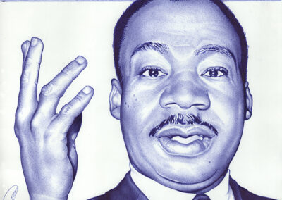 Kugelschreiber-Zeichnung Portrait von Dr. Martin Luther King jr. /ballpen drawing of Dr. Martin Luther King jr.