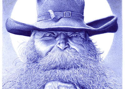 Kugelschreiber-Zeichnung portrait Oldtimer | ballpen drawing Oldtimer