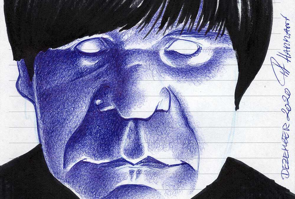 Kugelschreiber-Zeichnung Portrait von Rod Gonzales/ballpen drawing of Rod Gonzales