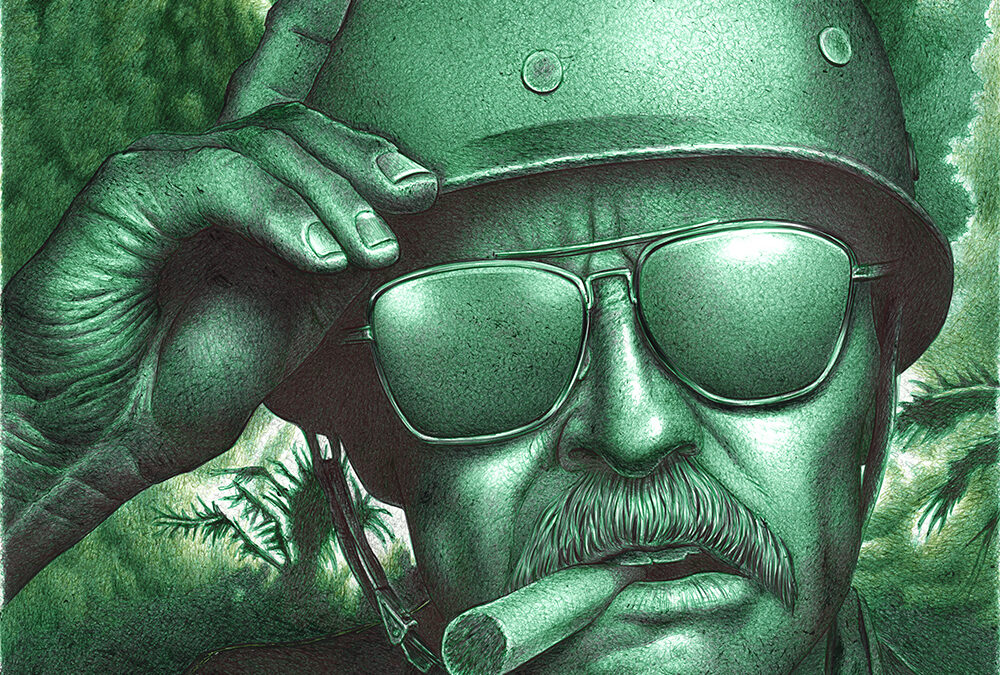 Kugelschreiber-Zeichnung Portrait eines Spielzeugsoldaten "Si vis pacem …" | ballpoint pen drawing portrait of a toy soldier "Si vis pacem…"