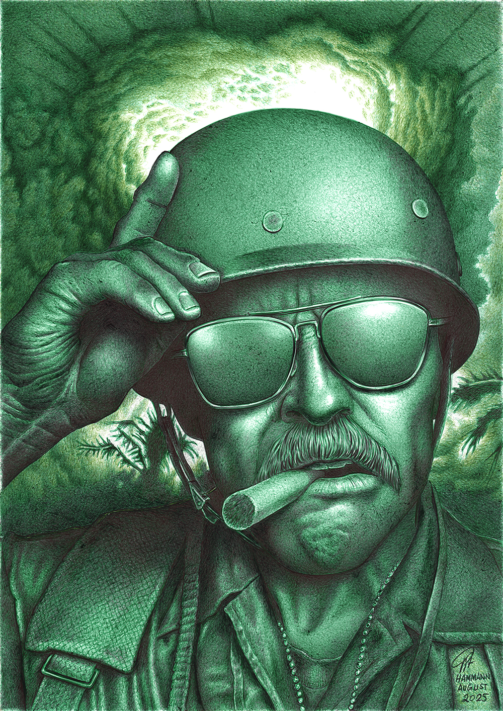 Kugelschreiber-Zeichnung Portrait eines Spielzeugsoldaten "Si vis pacem …" | ballpoint pen drawing portrait of a toy soldier "Si vis pacem…"