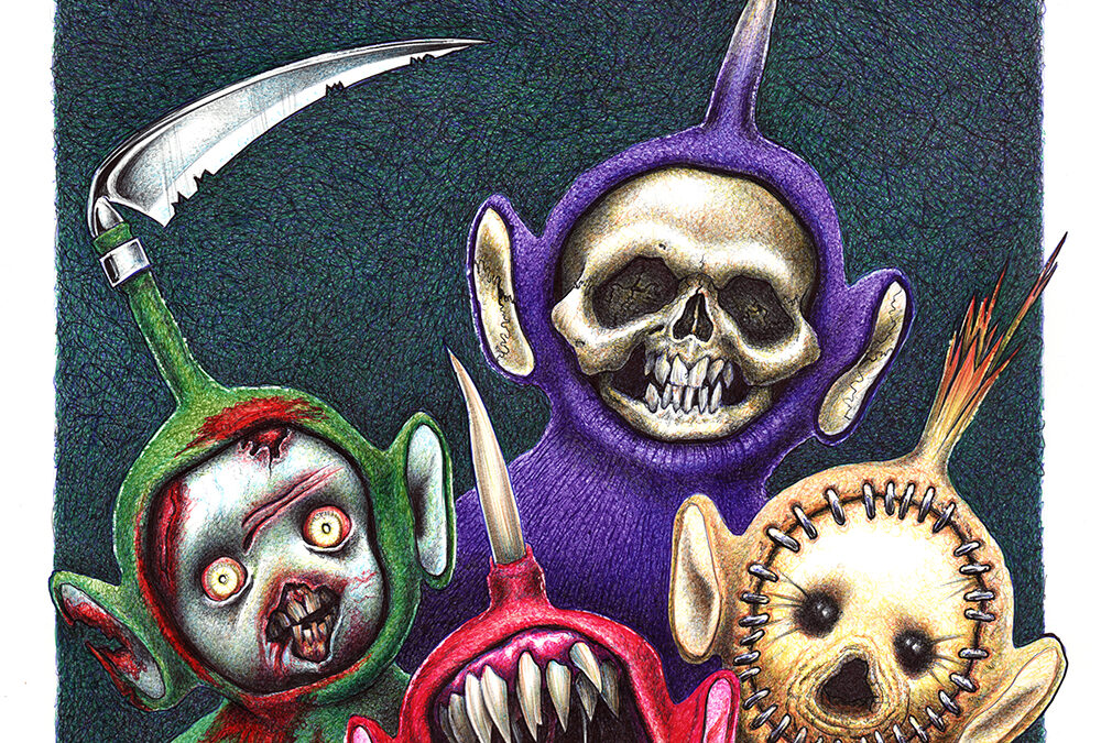 Kugelschreiber-Zeichnung portrait Terrortubbies | ballpen drawing Terrortubbies