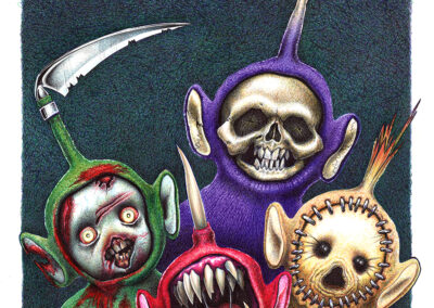 Kugelschreiber-Zeichnung portrait Terrortubbies | ballpen drawing Terrortubbies