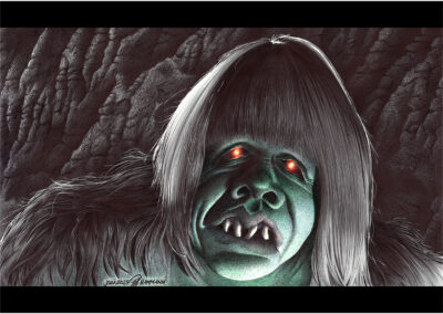 Kugelschreiber-Zeichnung Portrait eines Morlock aus "Die Zeitmaschine" von H. G. Wells | ballpoint pen drawing portrait of a Morlock from "The Time Machine" by H. G. Wells