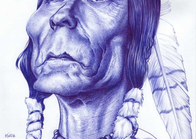 Kugelschreiber-Zeichnung Portrait von Zahn Tokiya-ku McClarnon/ballpen drawing of Zahn Tokiya-ku McClarnon