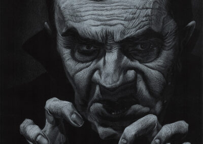 Buntstift-Zeichnung Portrait Bela Lugosi/colored pencil drawing Bela Lugosi