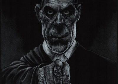 Buntstift-Zeichnung Portrait Boris Karloff – The Mummy/colored pencil drawing Boris Karloff – The Mummy