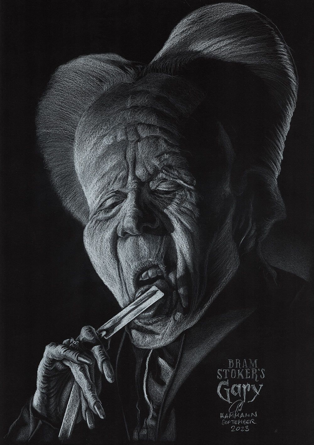 Buntstift-Zeichnung Bram Stoker‘s Dracula Gary Oldman/colored pencil drawing Bram Stoker‘s Dracula Gary Oldman