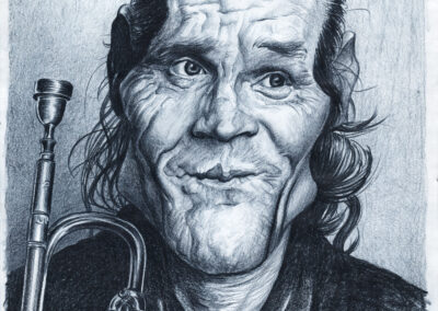 Buntstift-Zeichnung Portrait von Chet Baker/colored pencil drawing of Chet Baker