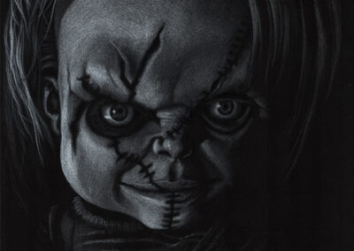 Buntstift-Zeichnung Portrait Chucky/colored pencil drawing Chucky