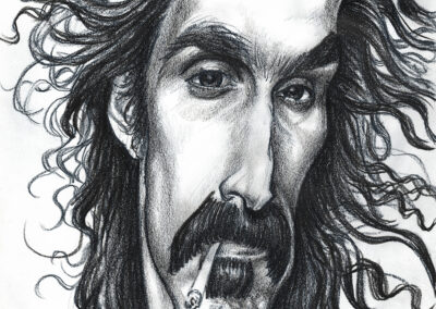 Buntstift-Zeichnung Portrait von Frank Zappa/colored pencil drawing of Frank Zappa