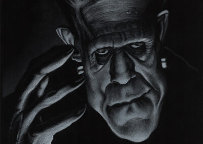 Buntstift-Zeichnung Portrait Frankensteins Monster/colored pencil drawing Frankensteins Monster