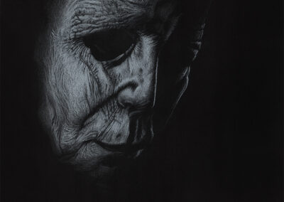 Buntstift-Zeichnung Portrait Halloween–Mike Myers /colored pencil drawing Halloween–Mike Myers