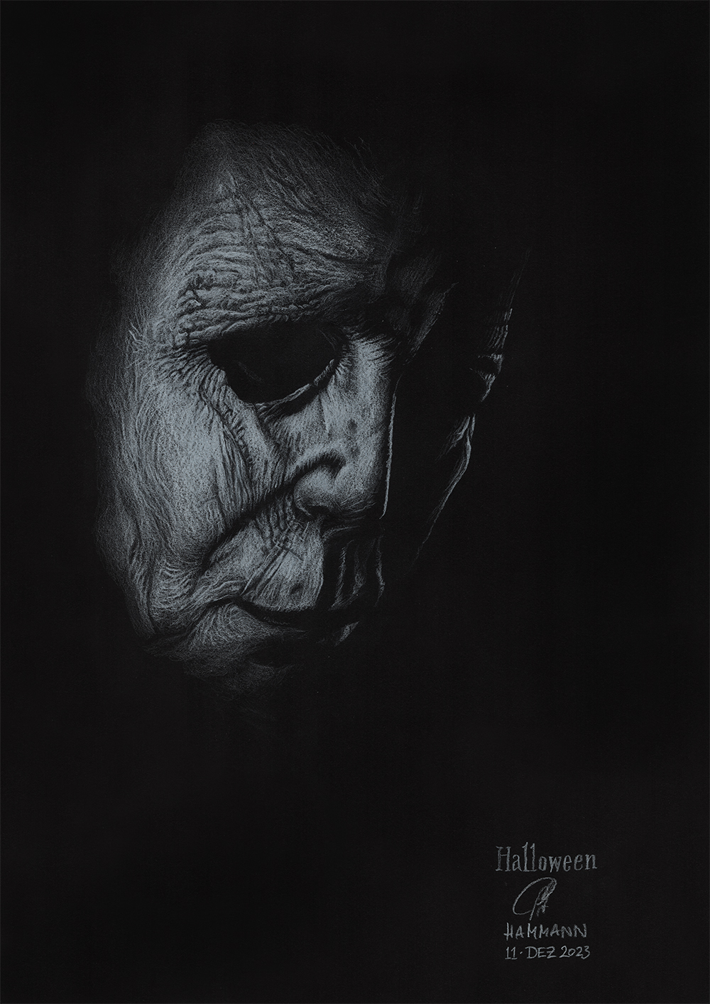 Buntstift-Zeichnung Halloween–Mike Myers /colored pencil drawing Halloween–Mike Myers