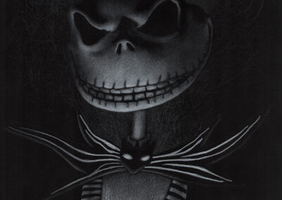 Buntstift-Zeichnung Portrait Jack Skellington aus Tim Burtons "A Nightmare Before Christmas"/colored pencil drawing Jack Skellington from Tim Burton's "A Nightmare Before Christmas"