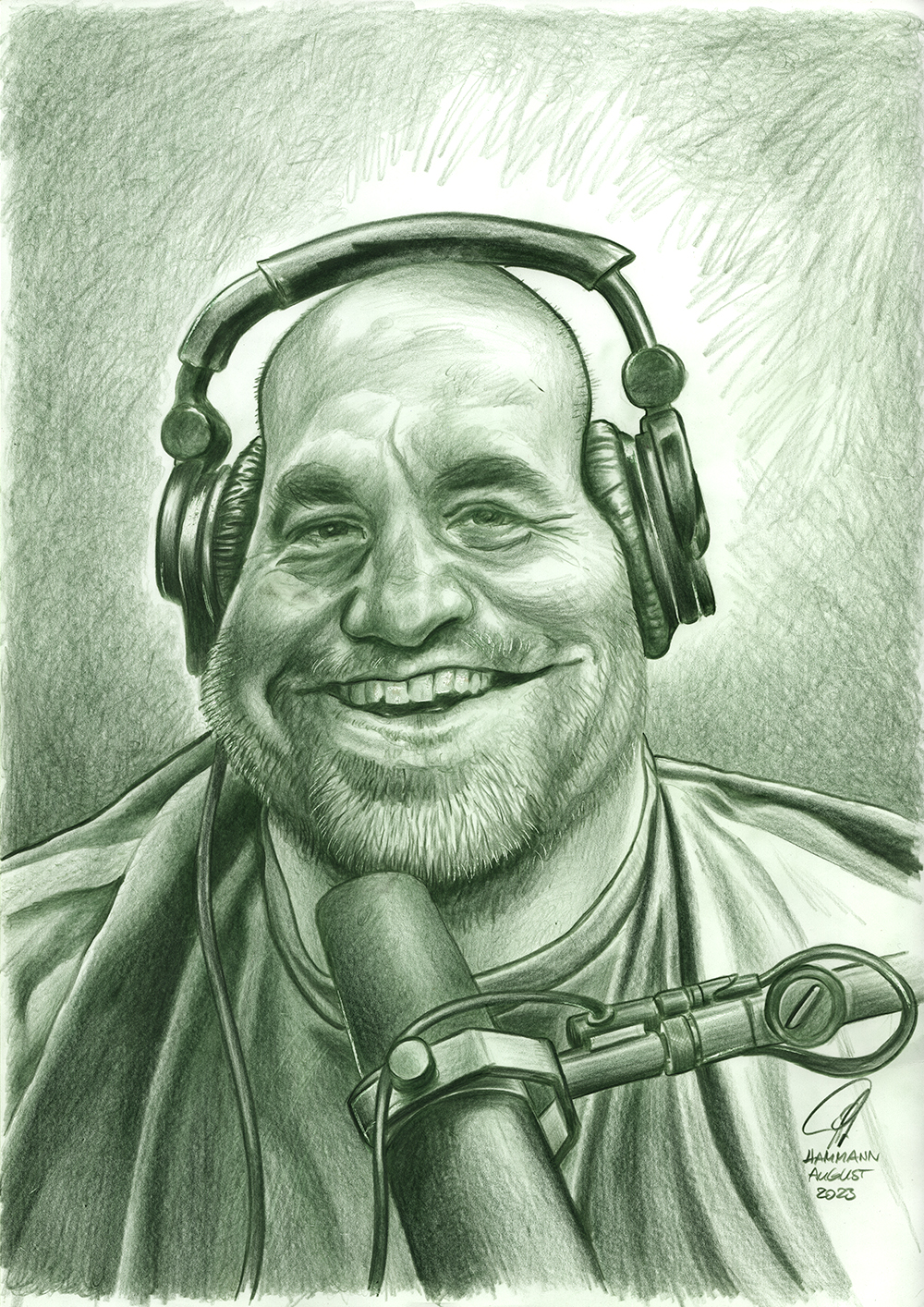 Buntstift-Zeichnung von Joe Rogan/ballpen drawing of Joe Rogan