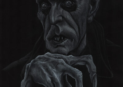 Buntstift-Zeichnung Portrait Nosferatu/colored pencil drawing Nosferatu